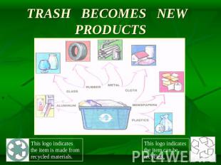 TRASH BECOMES NEW PRODUCTS