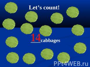 Let’s count! ____cabbages