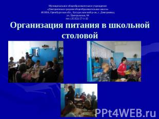 Муниципальное общеобразовательное учреждение «Дмитриевская средняя общеобразоват