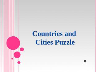 Countries and Cities Puzzle