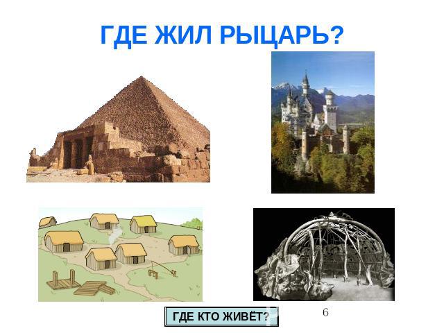 ГДЕ ЖИЛ РЫЦАРЬ? ГДЕ КТО ЖИВЁТ?