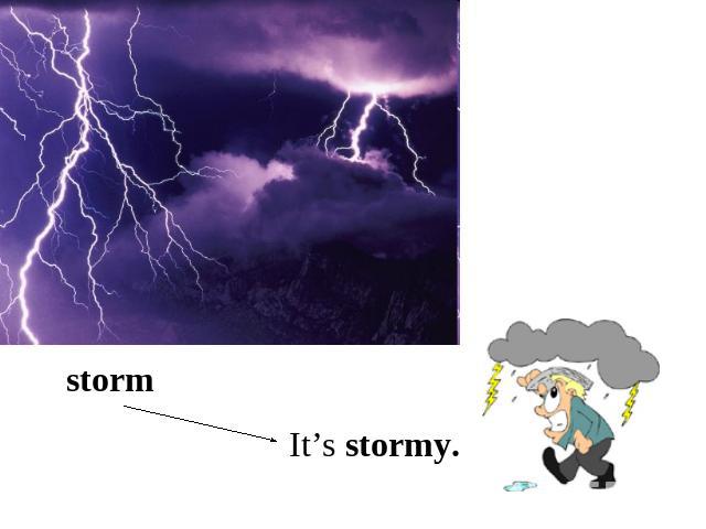 stormIt’s stormy.