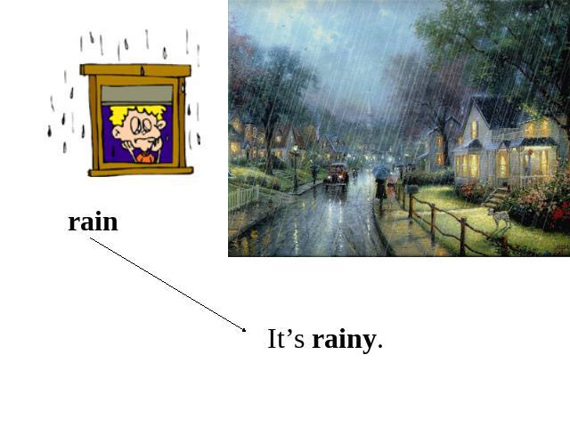 rainIt’s rainy.