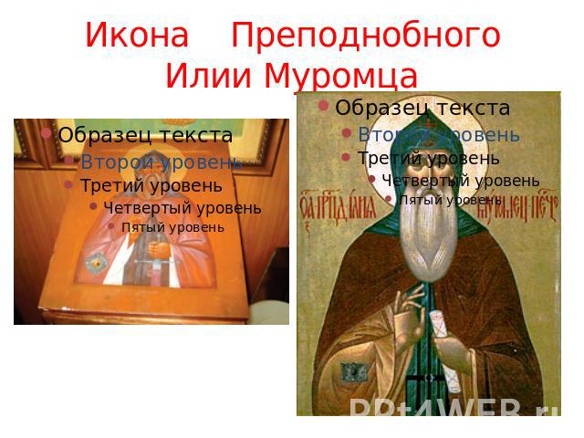 Икона Преподнобного Илии Муромца