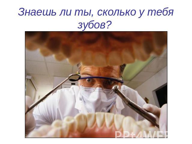 Знаешь ли ты, сколько у тебя зубов?