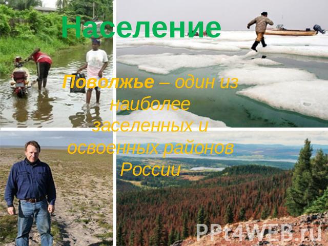 Население Поволжье – один из наиболее заселенных и освоенных районов России