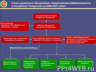 Схема управления Программой «Энергоресурсоэффективность в Республике Татарстан н