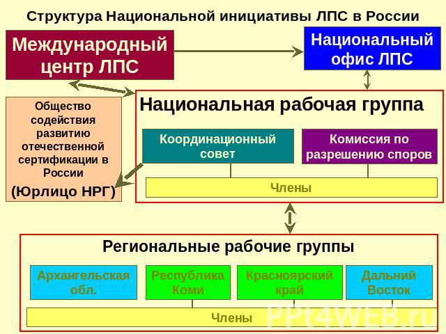 Структура Национальной инициативы ЛПС в России