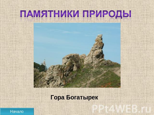 Памятники природы Гора Богатырек