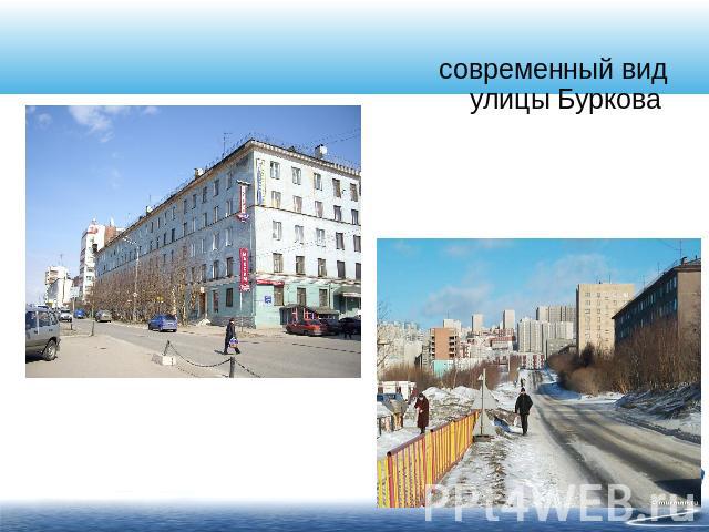 современный вид улицы Буркова