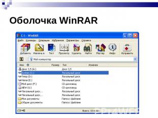Оболочка WinRAR