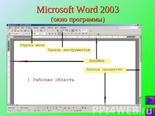 Microsoft Word 2003(окно программы)