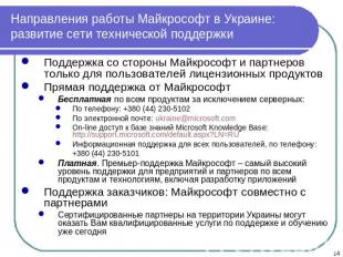 Направления работы Майкрософт в Украине: развитие сети технической поддержки Под