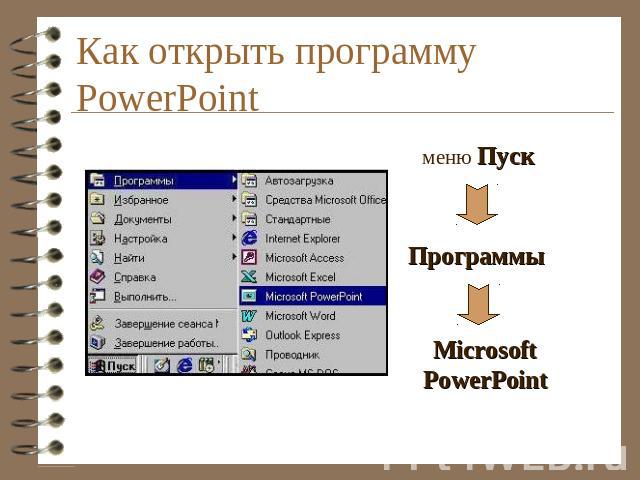 Как открыть программу PowerPoint