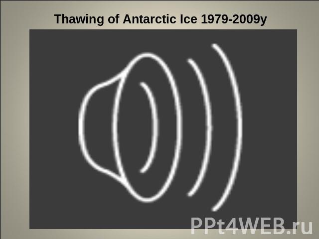 Thawing of Antarctic Ice 1979-2009y