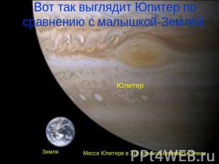 Вот так выглядит Юпитер по сравнению с малышкой-Землёй