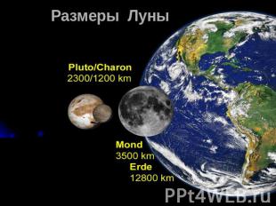 Размеры Луны