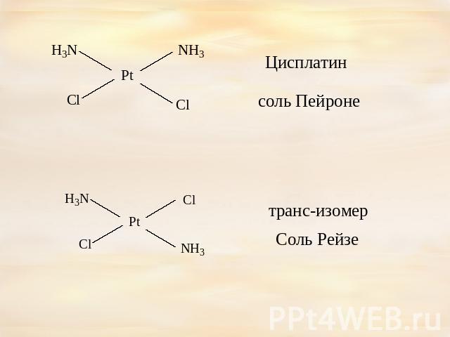 Цисплатин соль Пейроне транс-изомер Соль Рейзе