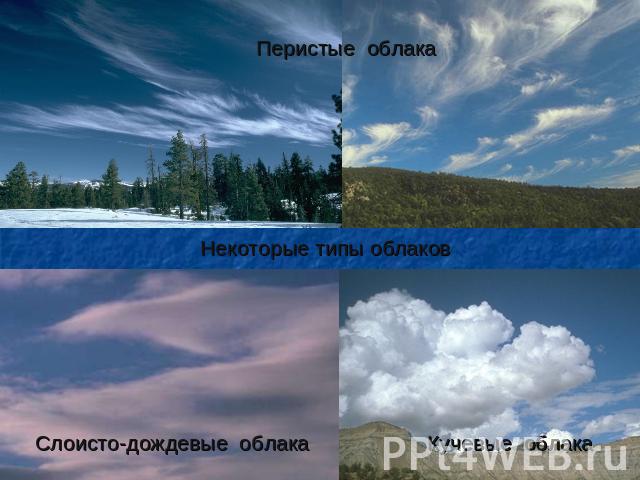 Некоторые типы облаков