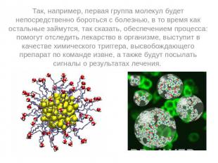 Так, например, первая группа молекул будет непосредственно бороться с болезнью,
