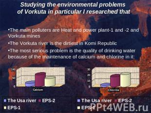 Studying the environmental problems of Vorkuta in particular I researched that T