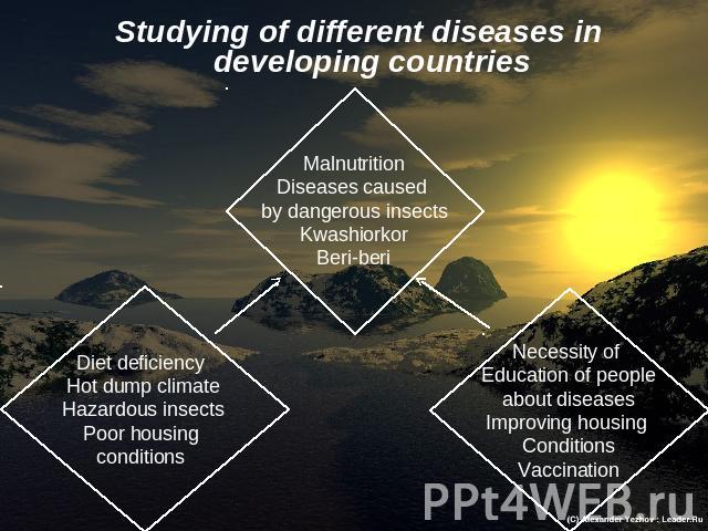 Studying of different diseases in developing countries