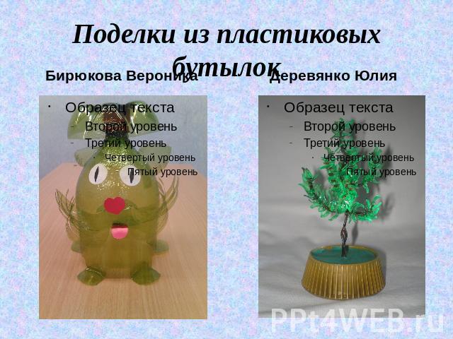 Поделки из пластиковых бутылокБирюкова Вероника