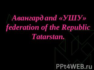 Авангард and «УШУ» federation of the Republic Tatarstan.