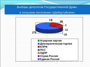 Выборы депутатов Государственной Думы в сельском поселении «Шибертуйское»