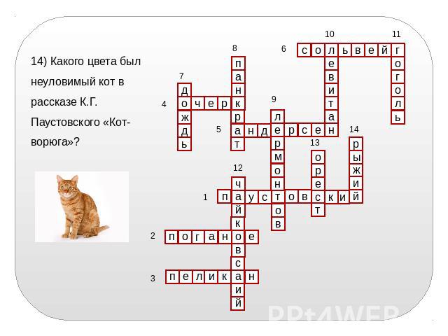 Паустовский кот ворюга план рассказа 3 класс