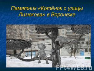 Памятник «Котёнок с улицы Лизюкова» в Воронеже