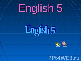 English 5 English 5