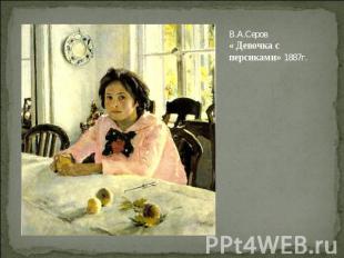 В.А.Серов« Девочка с персиками» 1887г.