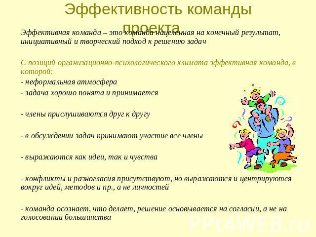 Эффективность команды проекта