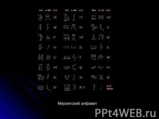 Мероитский алфавит