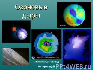 Озоновые дыры Озоновая дыра над Антарктидой