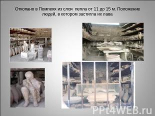 Откопано в Помпеях из слоя пепла от 11 до 15 м. Положение людей, в котором засти
