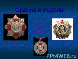 Ордена и медали А. Невский 3 степениМедаль А. Невский За труды ради ОтечестваЗна
