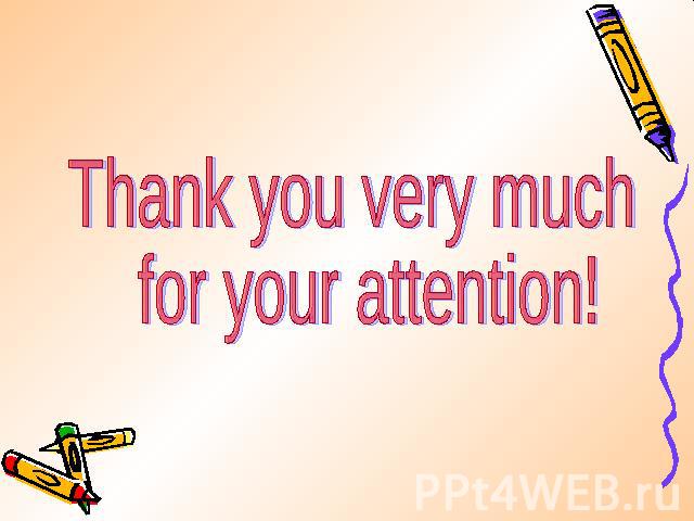 Thank you very much for your attention!