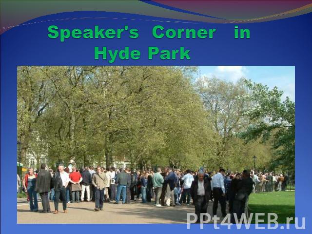 Speaker's Corner in Hyde Park