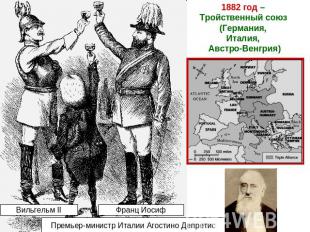 1882 год – Тройственный союз (Германия, Италия, Австро-Венгрия)