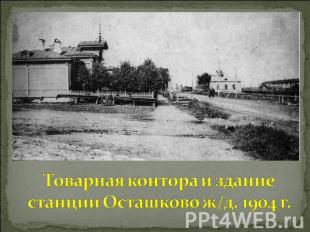 Товарная контора и здание станции Осташково ж/д. 1904 г.