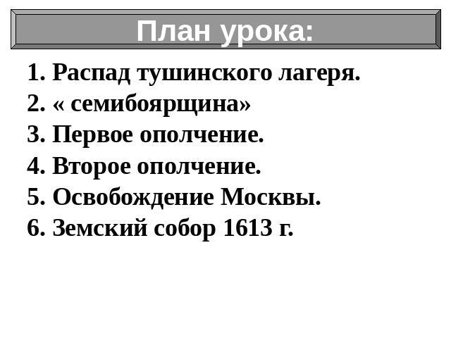 Почему распался тушинский лагерь закономерен ли