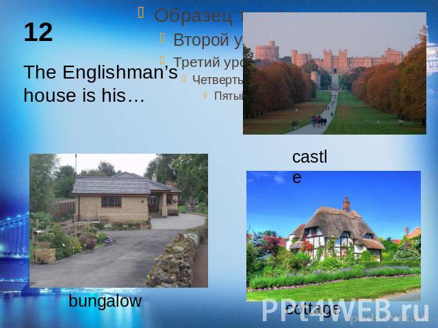 The Englishman’s house is his…