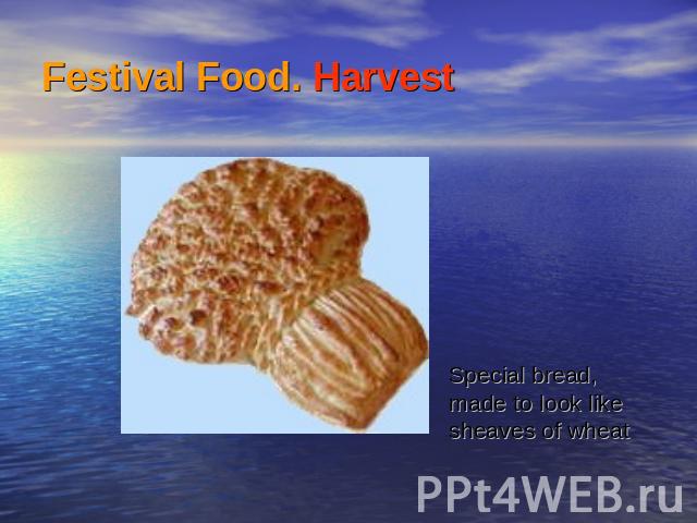 Festival Food. Harvest Special bread, made to look like sheaves of wheat