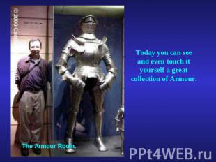 Today you can see and even touch it yourself a great collection of Armour.