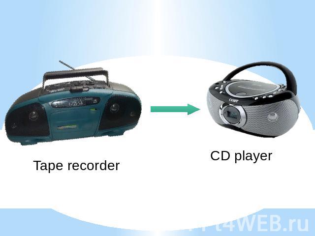 Tape recorder CD player