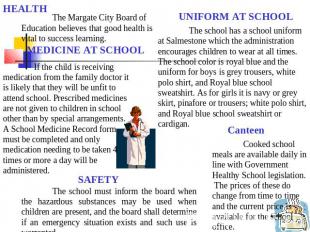 HEALTH The Margate City Board of Education believes that good health is vital to