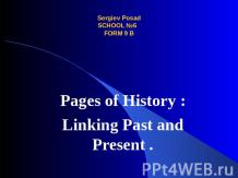 Pages of History: Linking Past and Present