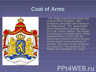 Coat of Аrms The image presents the great coat of arms of the Kingdom - the mona